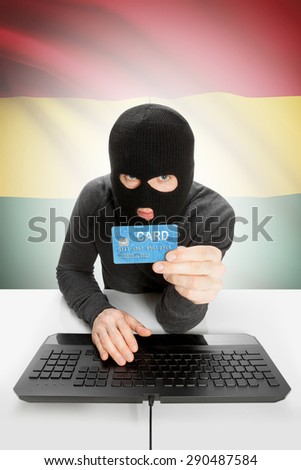 Cybercrime concept with flag on background - Ghana