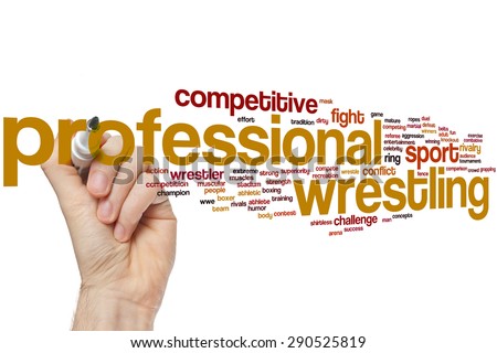 Professional wrestling word cloud concept
