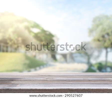 Table Top And Blur Nature of Background