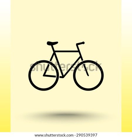 Bicycle sign icon, vector illustration. Flat design style 