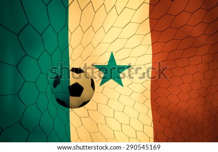 SENEGAL soccer ball Color Vintage