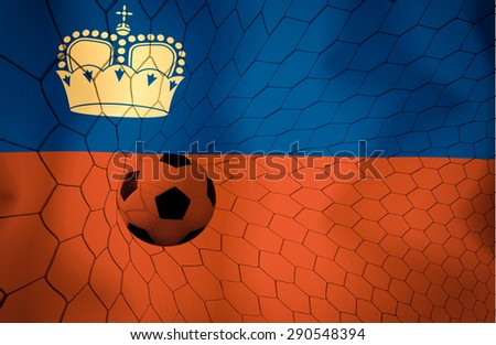 LIECHTENSTEIN soccer ball Color Vintage