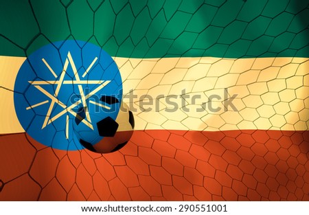 ETHIOPIA soccer ball Color Vintage