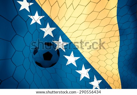 BOSNIA AND HERZEGOVINA soccer ball Color Vintage