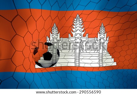 Cambodia soccer ball Color Vintage