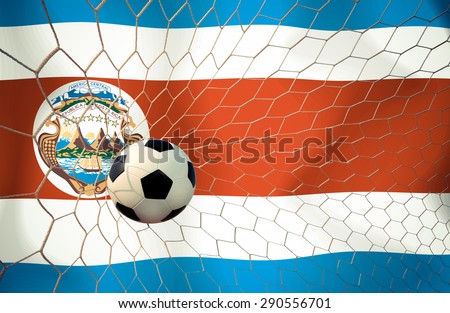 Costa Rica soccer ball Color Vintage