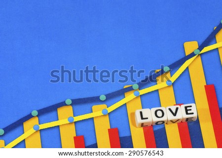 Business Term with Climbing Chart / Graph - Love