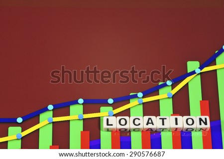 Business Term with Climbing Chart / Graph - Location