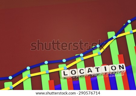 Business Term with Climbing Chart / Graph - Location