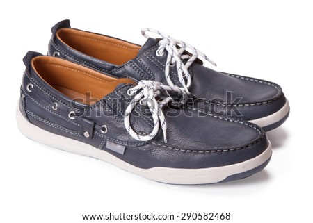 Blue boat shoes