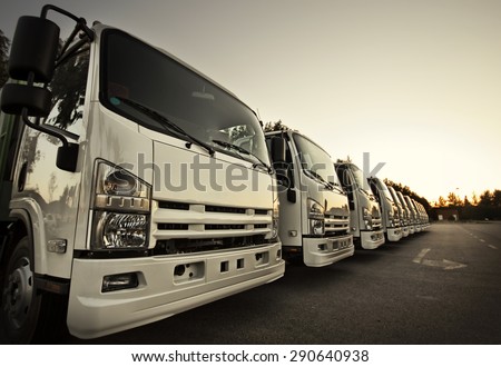 Delivery Trucks Royalty-Free Stock Photo #290640938