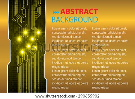 dark yellow gold Light Abstract Technology background computer graphic website internet and business. vector illustration. text box. Brochure. card. banner flyer magazine. Design label.