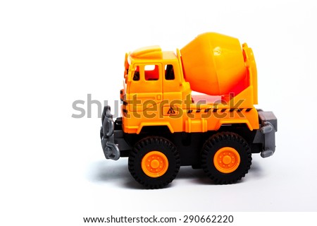 Industrial Toy Dump Truck on white background