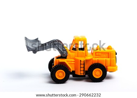 Toy Dump Truck on white background