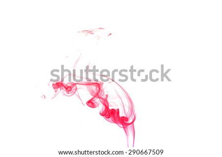 Abstract colorful smoke on white background, smoke background,colorful ink background, red and blue fire