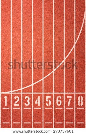 Running track texture with lane numbers