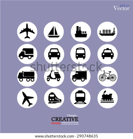 Transport icons. Transportation. Logistics icon. vector illustration.
