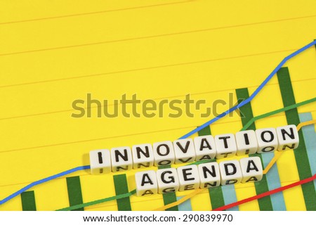 Business Term with Climbing Chart / Graph - Innovation Agenda
