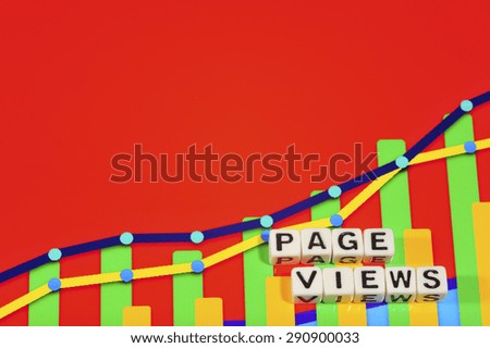 Business Term with Climbing Chart / Graph - Page Views