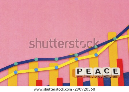 Business Term with Climbing Chart / Graph - Peace