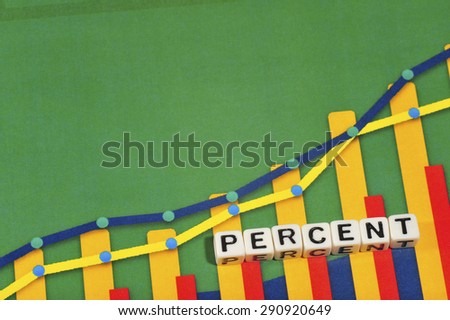 Business Term with Climbing Chart / Graph - Percent