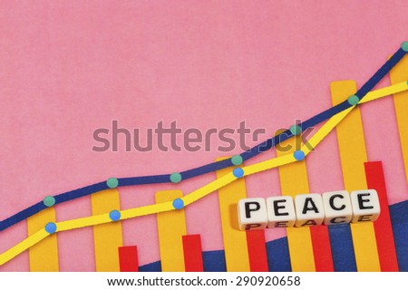 Business Term with Climbing Chart / Graph - Peace