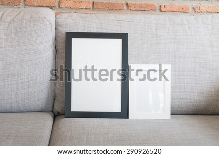 blank frames of living room