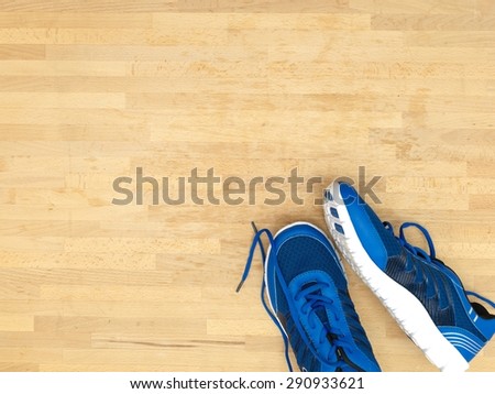 A close up shot of running shoes