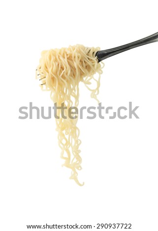 noodles isolated on white background with clipping path.