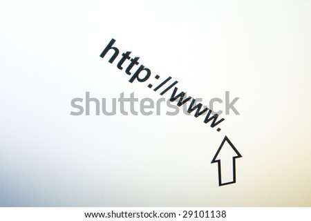 internet browser showing a www communication concept