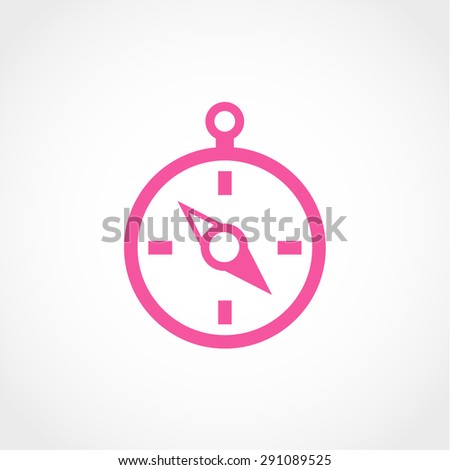 Compass Icon Isolated on White Background