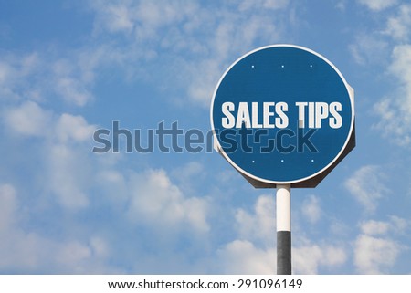 Sales Tips Sign