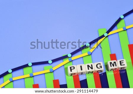 Business Term with Climbing Chart / Graph - Ping Me