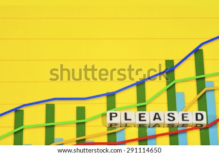 Business Term with Climbing Chart / Graph - Pleased