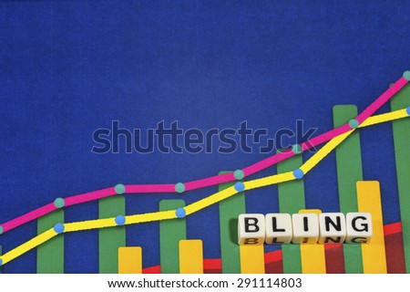 Business Term with Climbing Chart / Graph - Bling