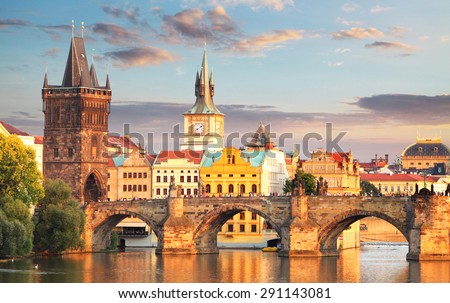 Prague - Charles bridge, Czech Republic Royalty-Free Stock Photo #291143081