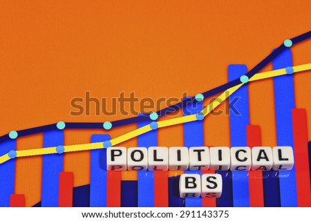 Business Term with Climbing Chart / Graph - Political BS