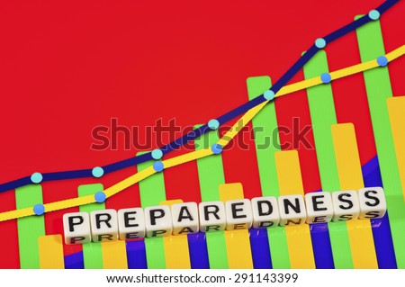 Business Term with Climbing Chart / Graph - Preparedness