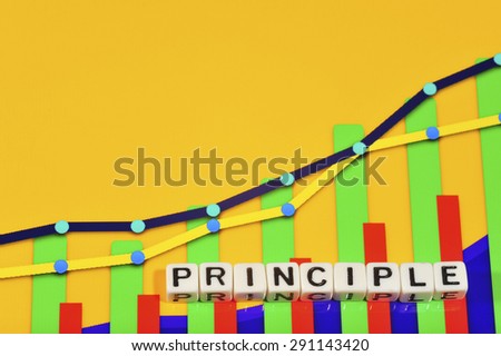 Business Term with Climbing Chart / Graph - Principle