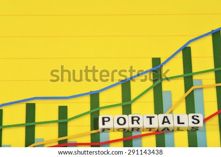 Business Term with Climbing Chart / Graph - Portals