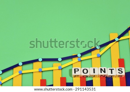 Business Term with Climbing Chart / Graph - Points