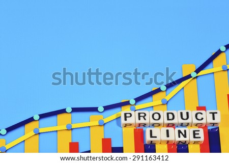 Business Term with Climbing Chart / Graph - Product Line