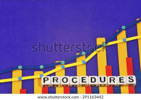 Business Term with Climbing Chart / Graph - Procedures