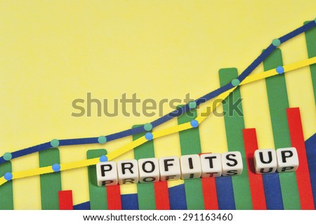 Business Term with Climbing Chart / Graph - Profits Up