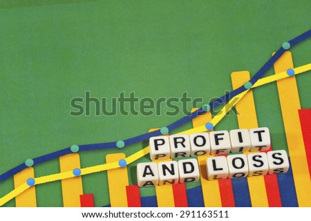 Business Term with Climbing Chart / Graph - Profit And Loss