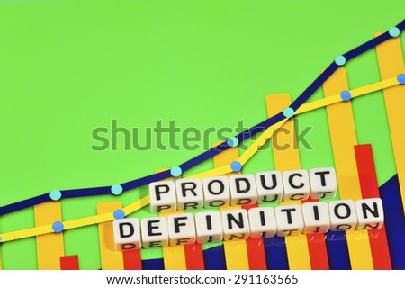 Business Term with Climbing Chart / Graph - Product Definition