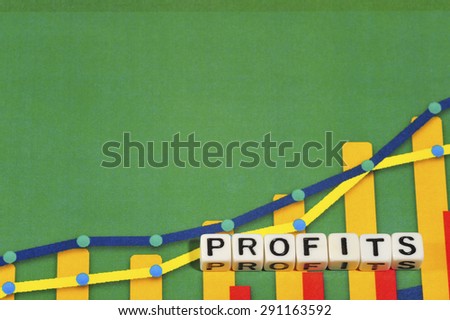 Business Term with Climbing Chart / Graph - Profits