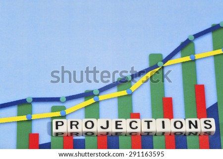 Business Term with Climbing Chart / Graph - Projections