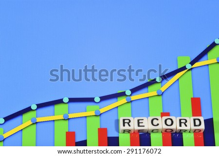 Business Term with Climbing Chart / Graph - Record