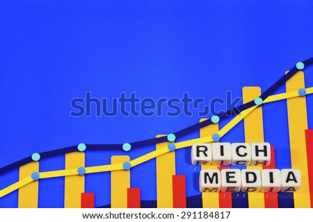 Business Term with Climbing Chart / Graph - Rich Media